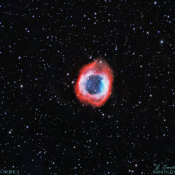 NGC 7293 Helix Nebula C14-f7 2600MCP 90min-GraXpert-GHS-masks 16Jul2024-signed
